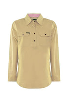 Hard Slog Womens Shirts 08 / Yellow Hard Slog Shirt Womens Light Cotton Half Button
