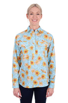 Hard Slog Womens Shirts 10 / Blue/Yellow Hard Slog Shirt Womens Sunday Half Button