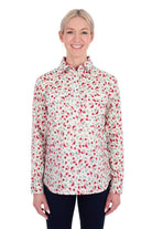 Hard Slog Womens Shirts 10 / Red Hard Slog Shirt Womens Clair Half Button