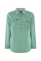 Hard Slog Womens Shirts 12 / Sage Hard Slog Shirt Womens Light Cotton Half Button