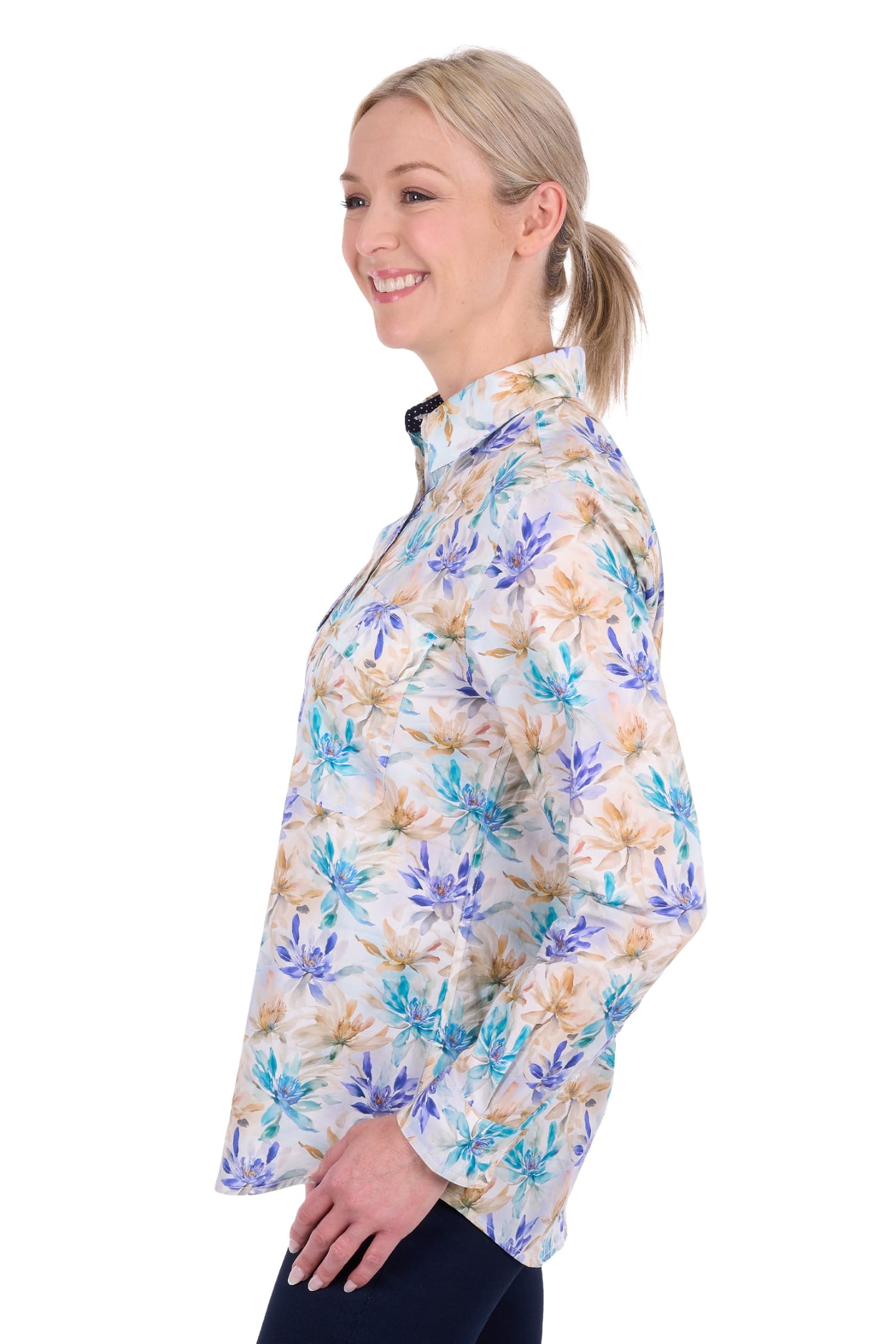 Hard Slog Womens Shirts Hard Slog Shirt Womens Meadow Half Button