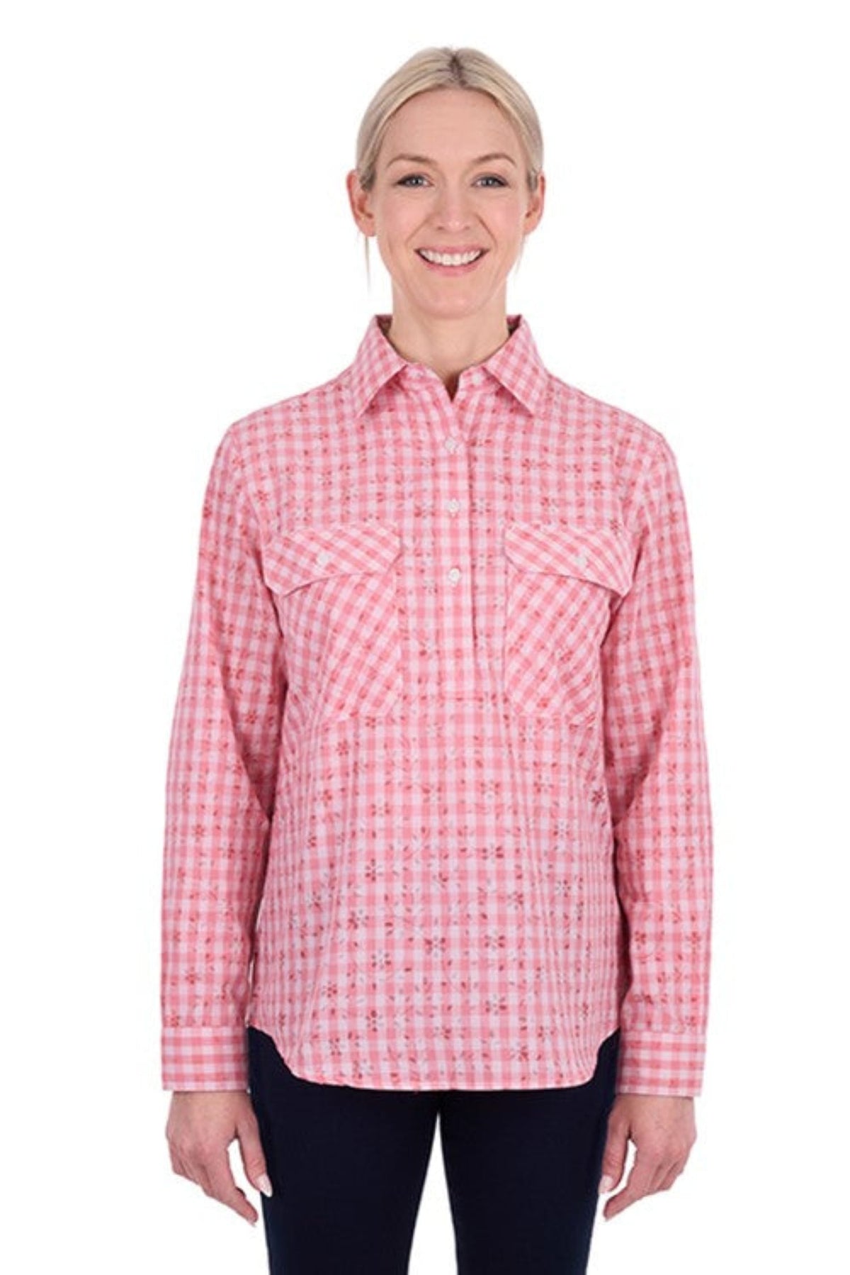 Hard Slog Womens Shirts Hard Slog Shirt Womens Raquel Half Button