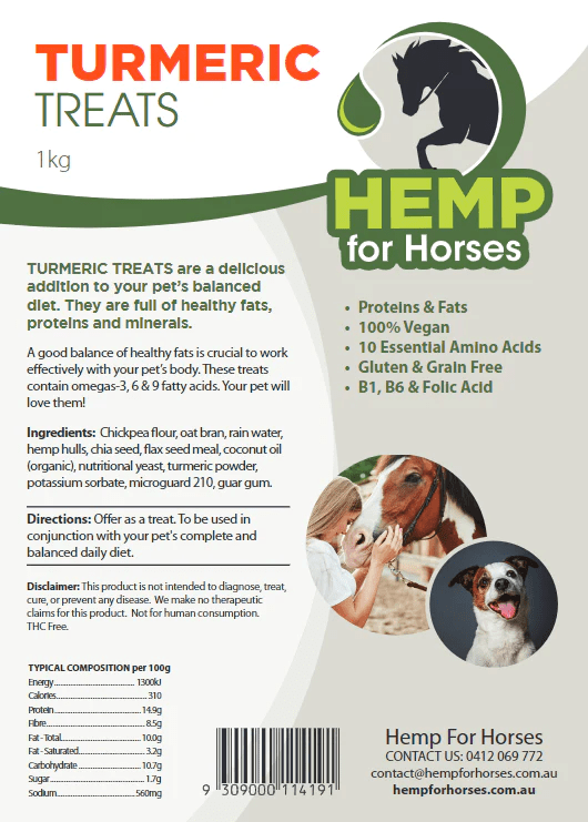 Hemp for Horses Vet & Feed Hemp for Horses Tumeric Treats