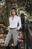 HH Equestrian Womens Riding Tops & Jackets 10 / White Hampton and Harlow Womens Long Sleeve White