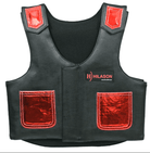 Hilason Rodeo Equipment Youth / Black/Metallic Red Hilason Bull Riding Vest Youth