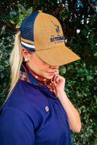 Hitchley and Harrow Caps Tan/Navy Hitchley & Harrow Cap Trucker Linen