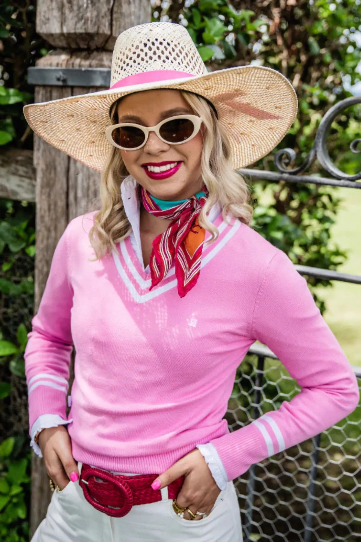 Hitchley and Harrow NoImage XS / Pink Hitchley & Harrow Jumper Womens Equestrian Collection Knit
