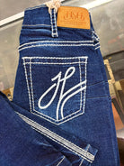 Hitchley and Harrow Womens Jeans 24x35 Hitchley & Harrow Jeans Womens Ultra High Rise White Stitch