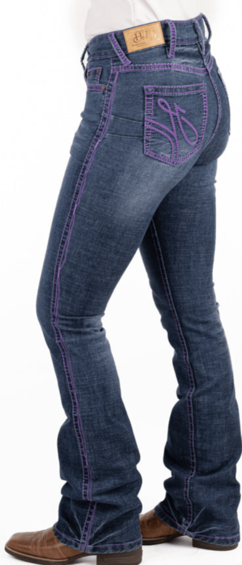 Hitchley and Harrow Womens Jeans 25x35 Hitchley and Harrow Ultra High Rise Purple Stitch Jeans