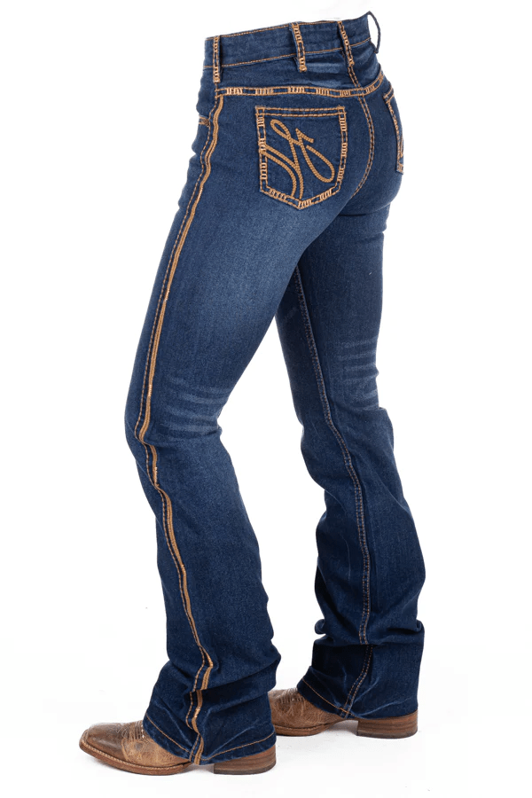 Hitchley and Harrow Womens Jeans 25x35 Hitchley & Harrow High Rise Chester Bronze Swirl Jeans