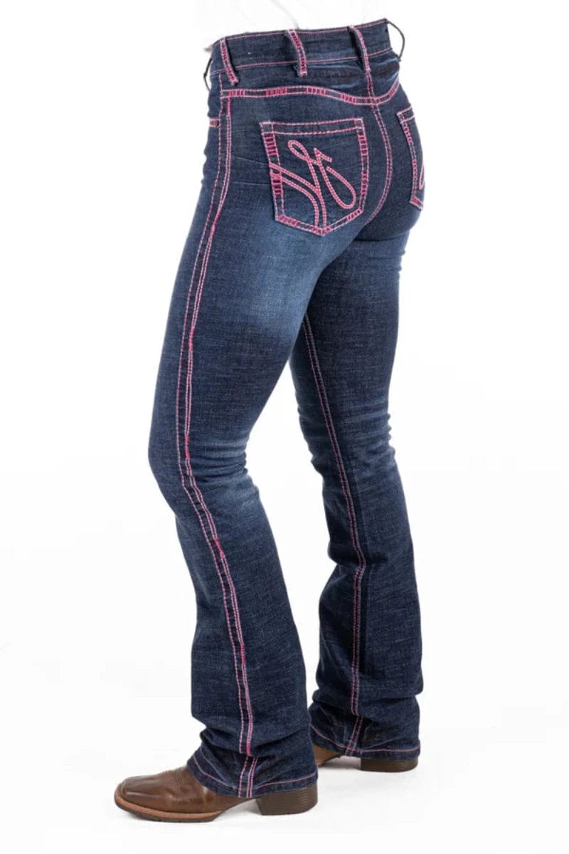 Hitchley and Harrow Womens Jeans 26x35 Hitchley & Harrow Womens Tombstone Hot Pink Stitch Jeans