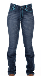 Hitchley and Harrow Womens Jeans Hitchley & Harrow Jeans Womens Ultra High Rise Kentucky Blue Stitch