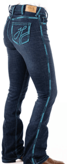 Hitchley and Harrow Womens Jeans Hitchley & Harrow Jeans Womens Ultra High Rise Kentucky Blue Stitch
