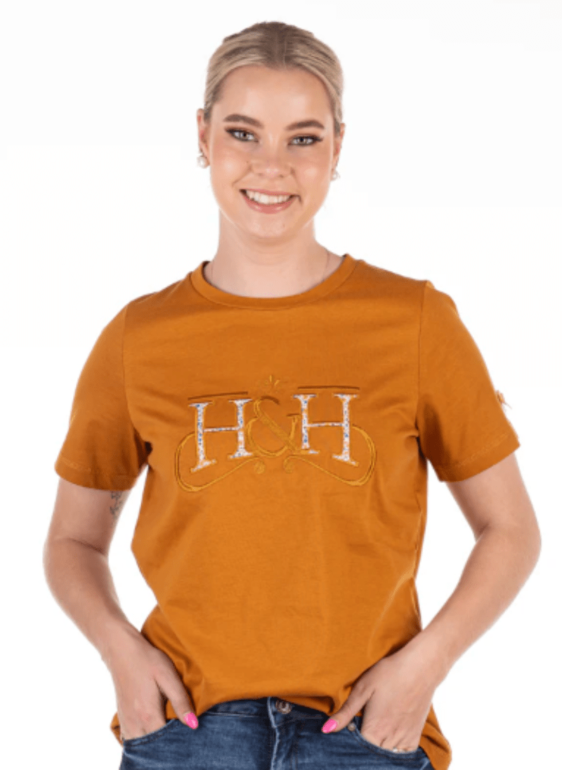 Hitchley and Harrow Womens Shirts 06 / Toffee Hitchley & Harrow Tee Womens Logo