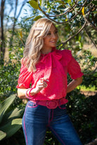 Hitchley and Harrow Womens Shirts 06 / Watermelon Wisteria Lane Top Womens Ruffle