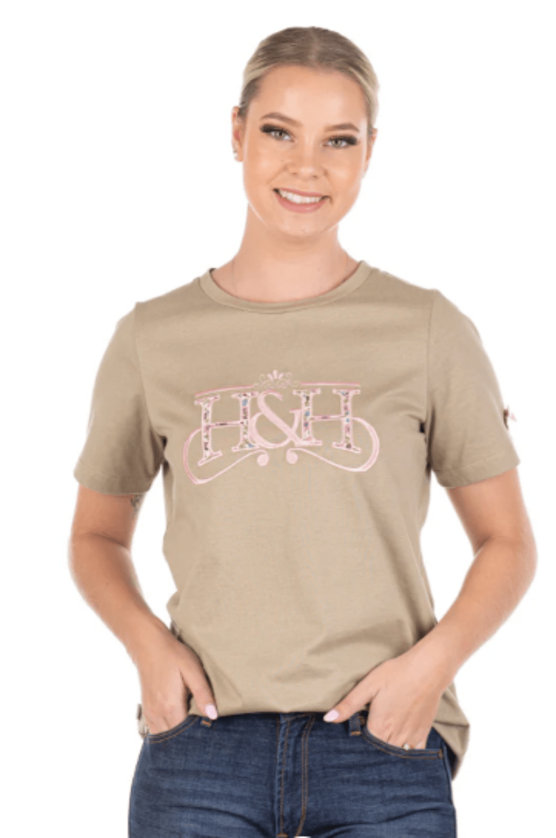 Hitchley and Harrow Womens Shirts 08 / Sage Hitchley & Harrow Tee Womens Logo
