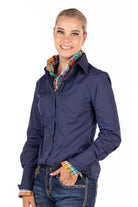 Hitchley and Harrow Womens Shirts Hitchley & Harrow Shirt Womens Fitted with Contrast Colours