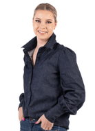 Hitchley and Harrow Womens Shirts Hitchley & Harrow Shirt Womens Linen Collection Denim