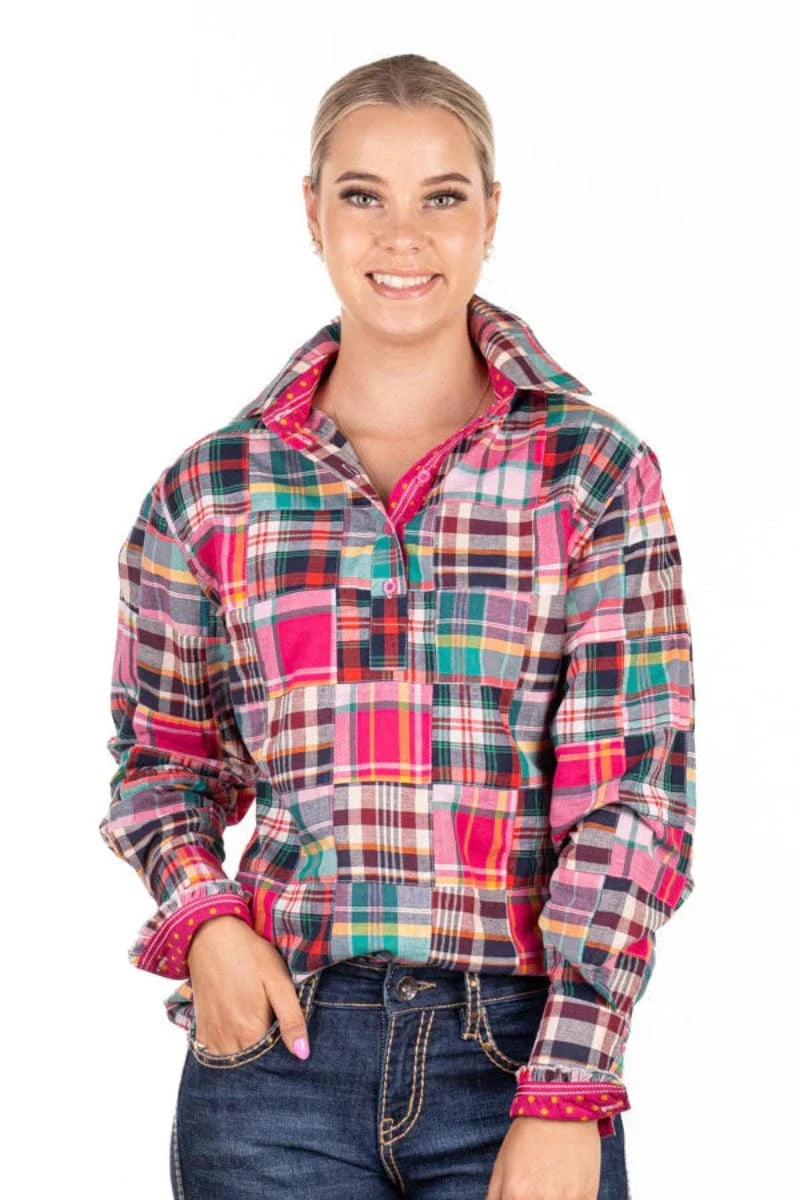 Hitchley and Harrow Womens Shirts Hitchley & Harrow Shirt Womens Loose Fit Check