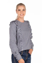 Hitchley and Harrow Womens Shirts Wisteria Lane Top Womens Check