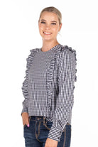 Hitchley and Harrow Womens Shirts Wisteria Lane Top Womens Check