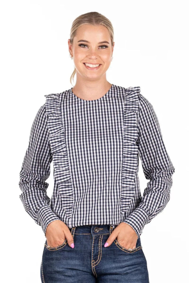 Hitchley and Harrow Womens Shirts Wisteria Lane Top Womens Check