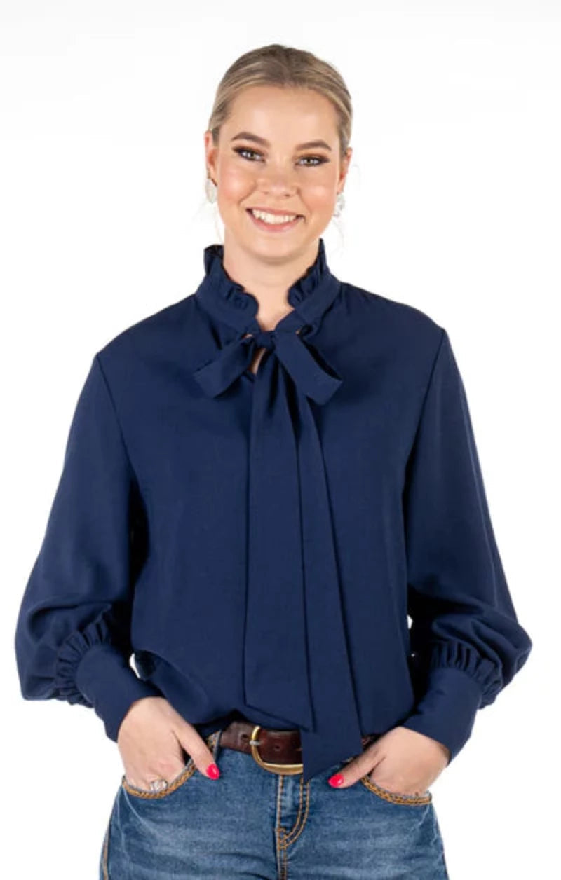 Hitchley and Harrow Womens Tops Wisteria Lane Top Womens Neck Tie(WL340-1)