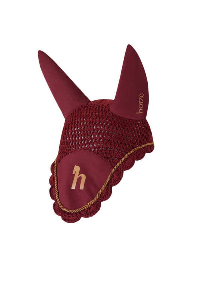 Horze Fly Masks & Bonnets Pony / Maroon Horze Kenya Ear Bonnet (22954)