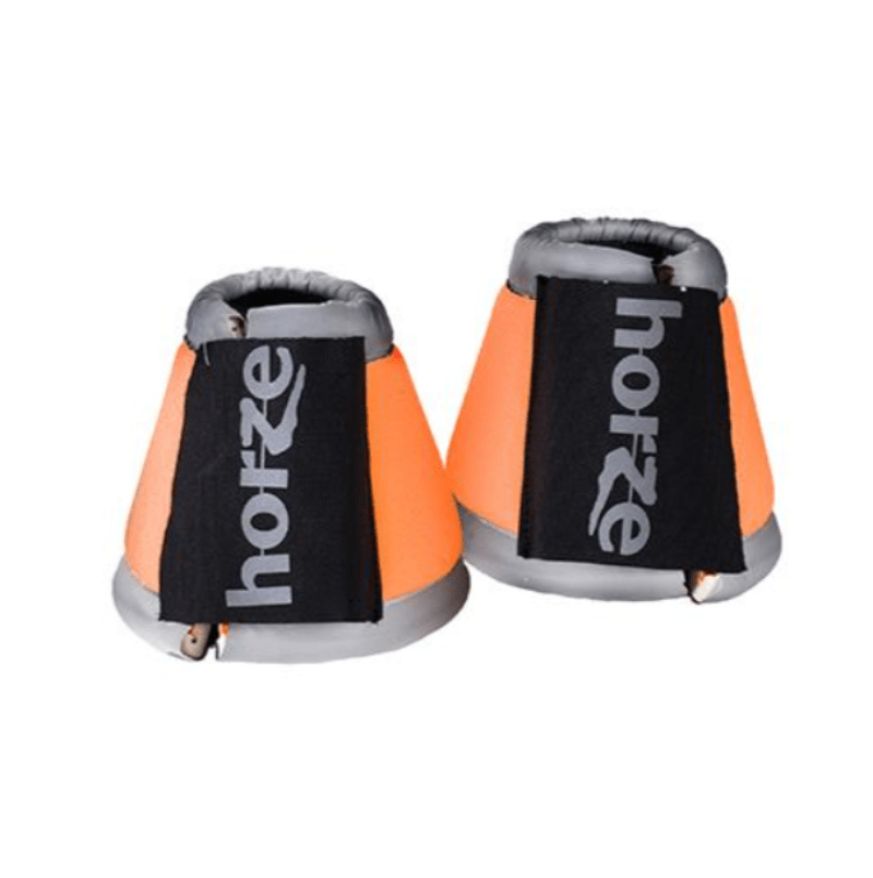 Horze Horse Boots & Bandages Cob / Orange Horze Bell Boots Reflective (29346)
