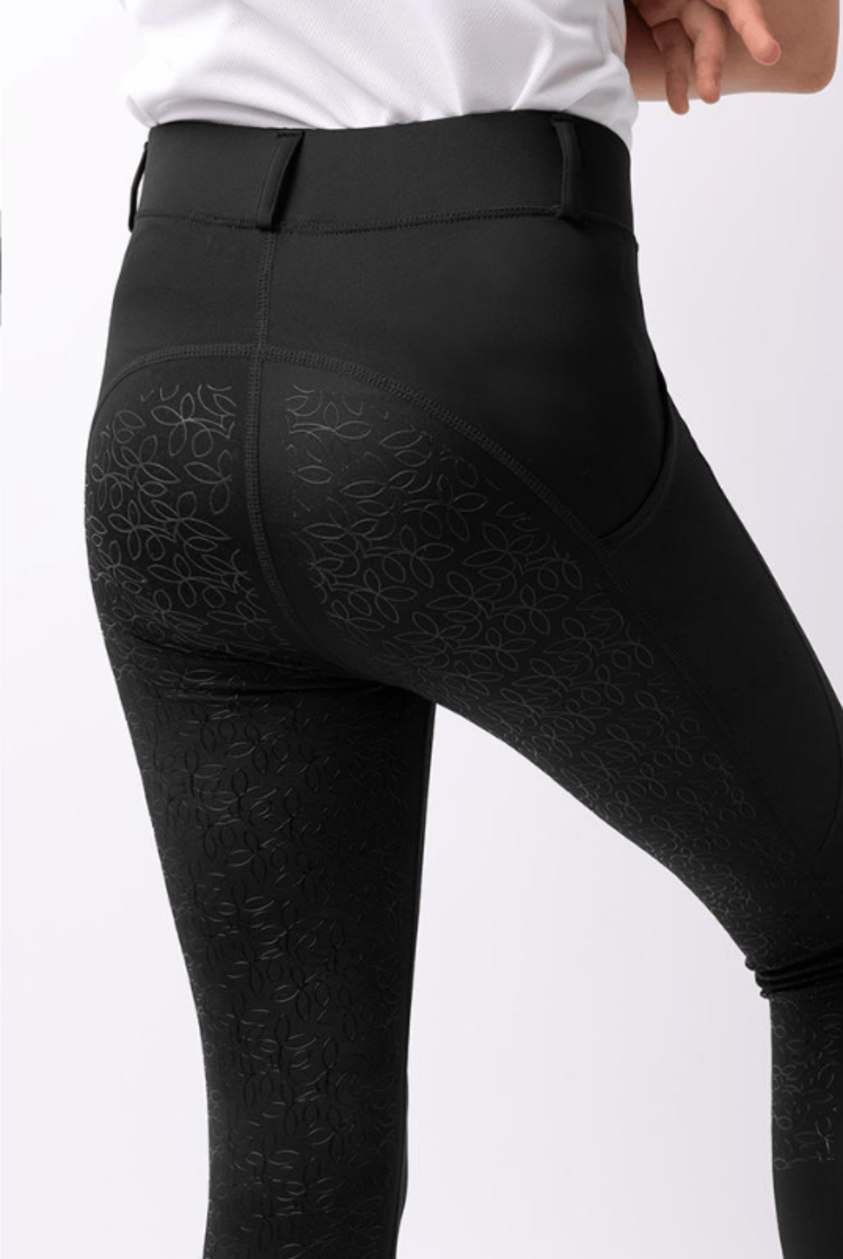 Horze Kids Jodhpurs - Breeches 06-08 / Black Horze Tights Girls Dea