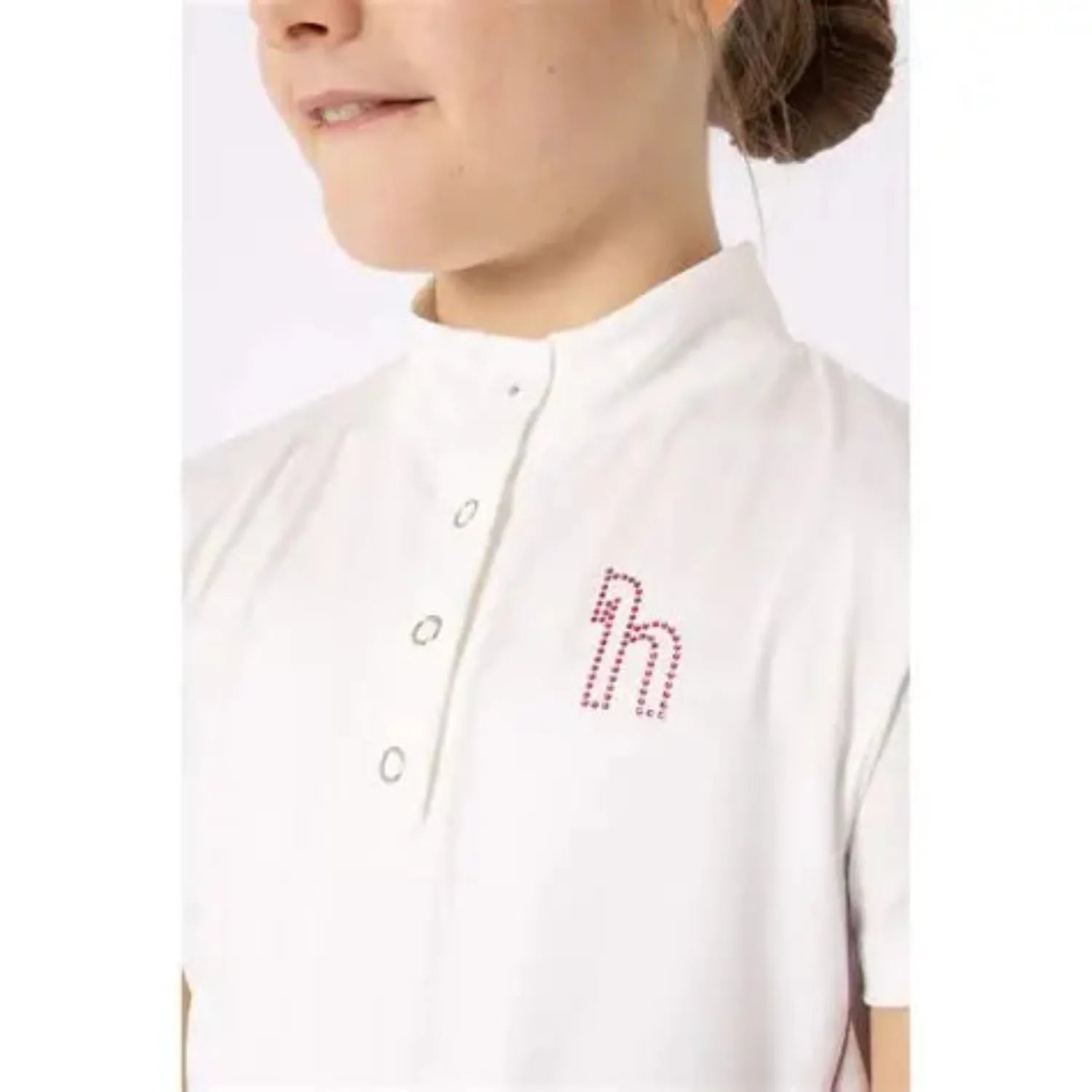 Horze Kids Riding Tops - Jackets 11-12 / White Horze Show Shirt Girls Nyra