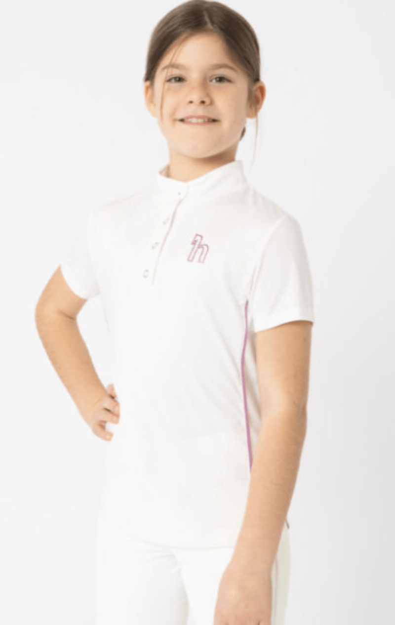 Horze Kids Riding Tops & Jackets 11-12 / White Horze Show Shirt Girls Nyra