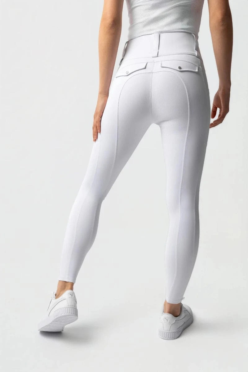 Horze Womens Jodhpurs - Breeches 08 / White Horze Tights Womens Anya Full Grip
