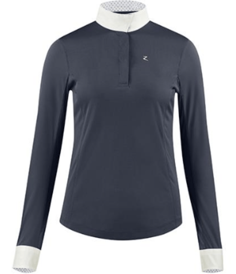 Horze Womens Riding Tops & Jackets 10 / Navy Horze Ladies Blaire Show Shirt