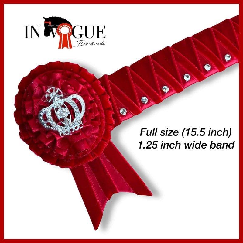 In Vogue Browbands Bridle Accessories Full / Red In Vogue Browband Velvet