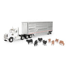 John Deere Toys Freightliner Truck with Cattle Trailer