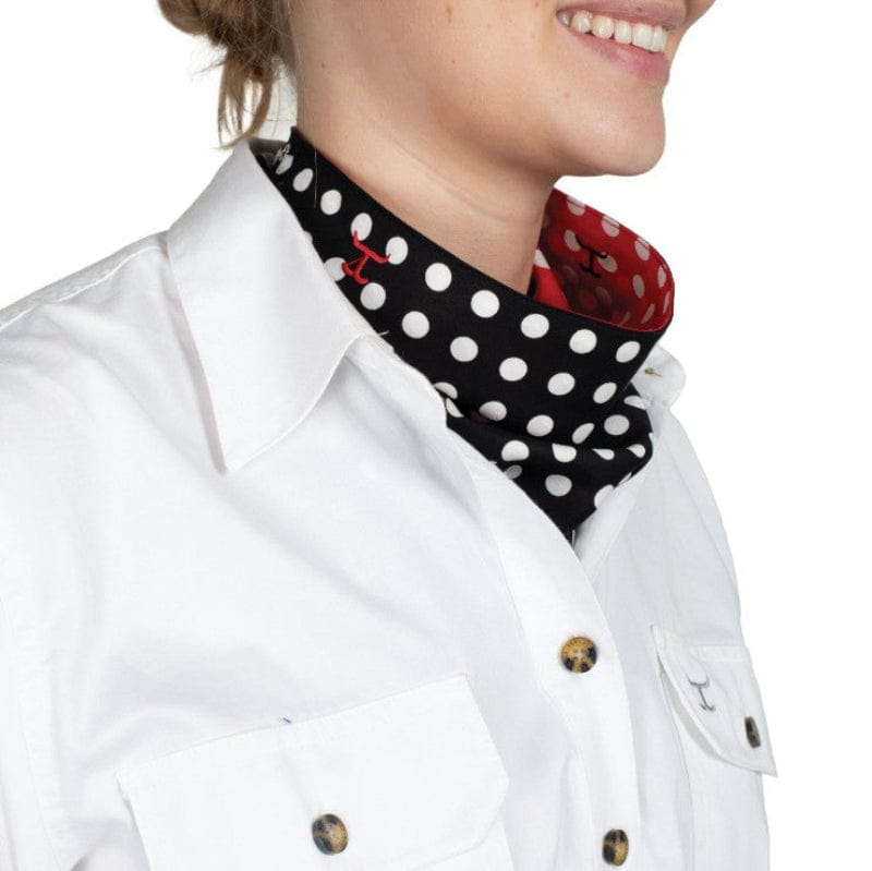 Just Country Bandanas - Scarves Black Polka Dot/Red Polka Dot Just Country Scarf Carlee Double Sided
