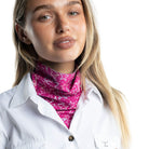 Just Country Bandanas - Scarves Swedish Blue Stars/Fuchsia Stars Just Country Scarf Womens Carlee Double Sided