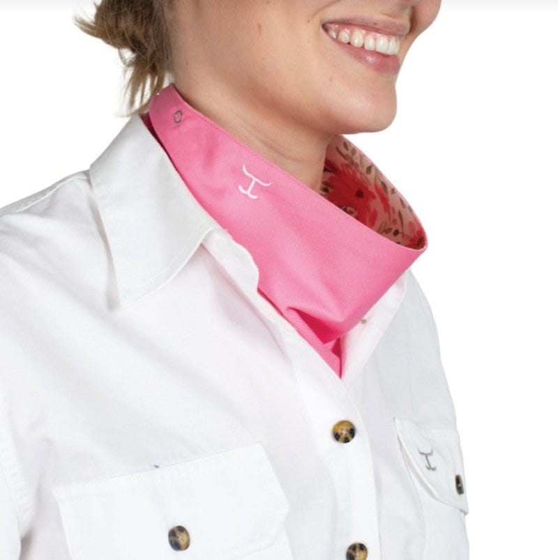 Just Country Bandanas - Scarves White Gerberas/Rose Just Country Scarf Carlee Double Sided