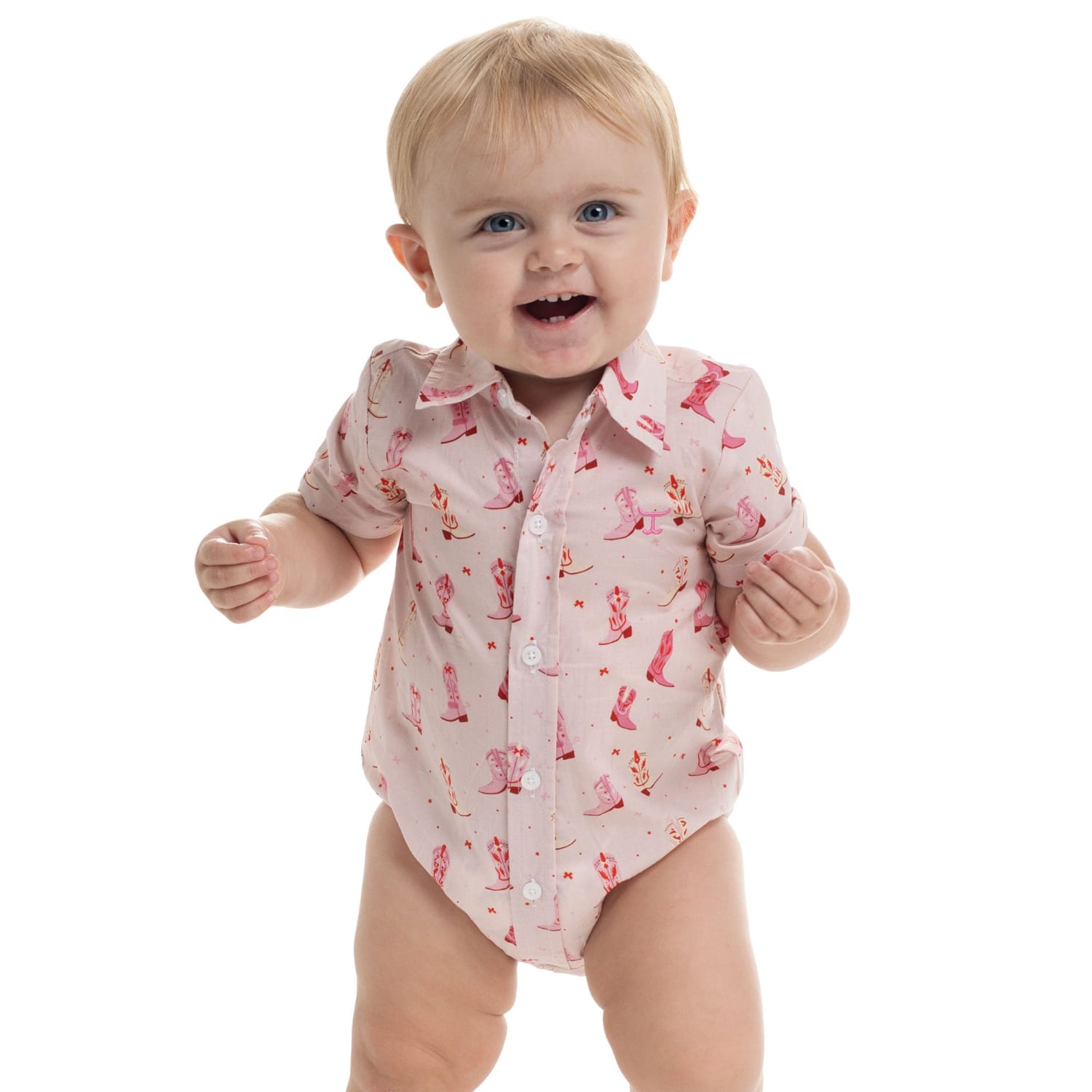 Just Country Kids Shirts 01 / Baby Pink Boots Just Country Jumpsuit Infant Frankie