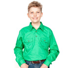 Just Country Kids Shirts Just Country Boys Lachlan Half Button Workshirt (30303)