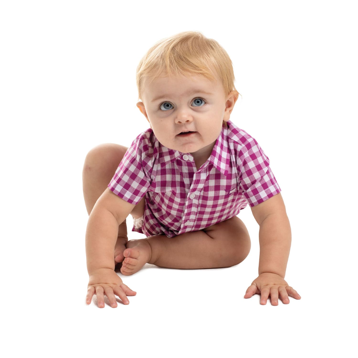 Just Country Kids Shirts Just Country Jumpsuit Infant Frankie Full Button Check