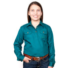 Just Country Kids Shirts Just Country Workshirt Girls Kenzie Half Button