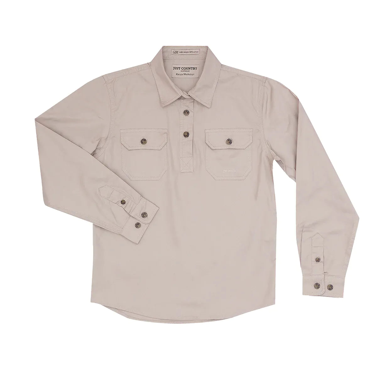 Just Country Kids Shirts Just Country Workshirt Girls Kenzie Half Button