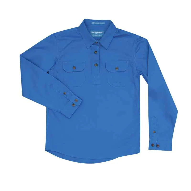 Just Country Kids Shirts Just Country Workshirt Girls Kenzie Half Button