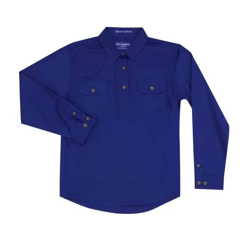 Just Country Kids Shirts Just Country Workshirt Girls Kenzie Half Button