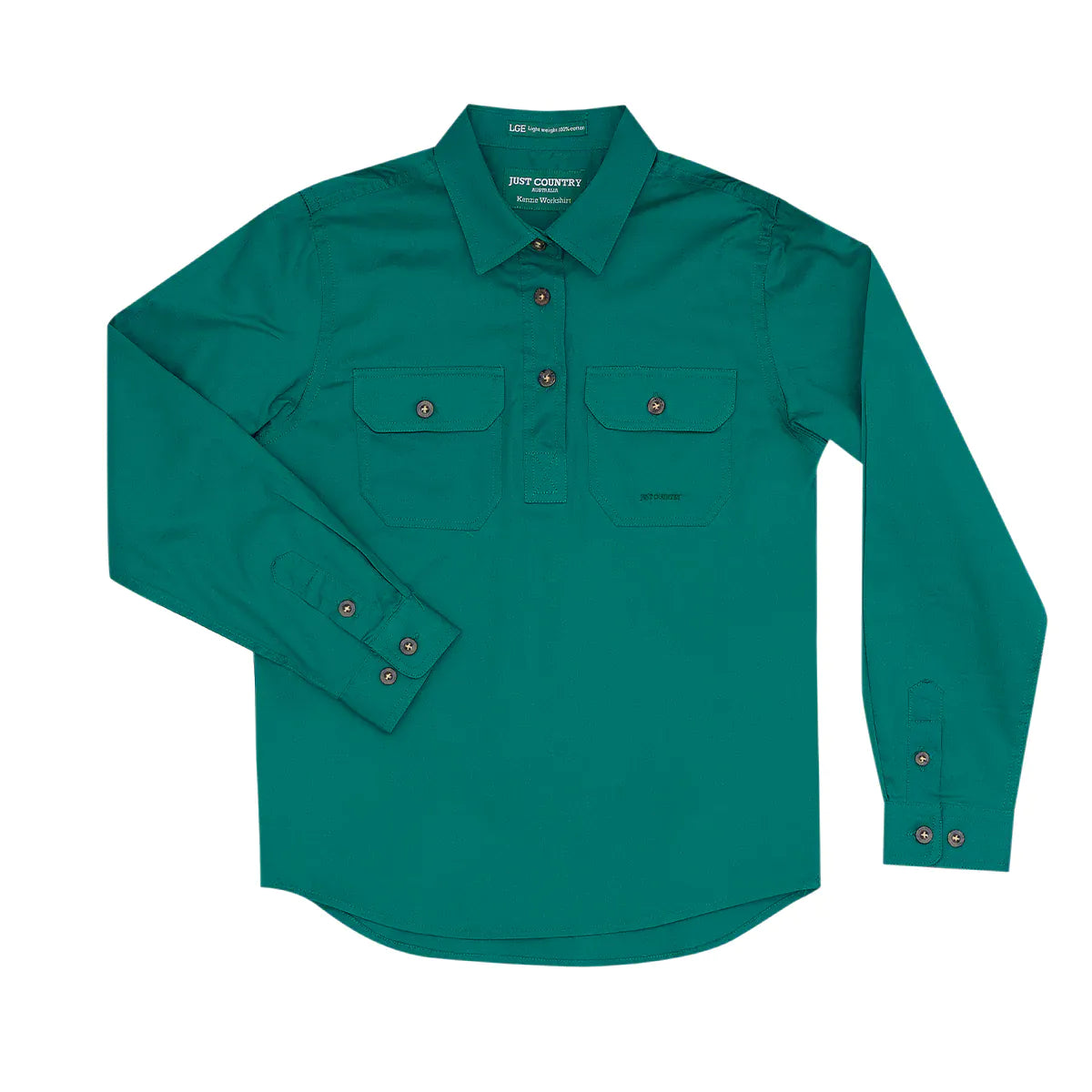 Just Country Kids Shirts Just Country Workshirt Girls Kenzie Half Button