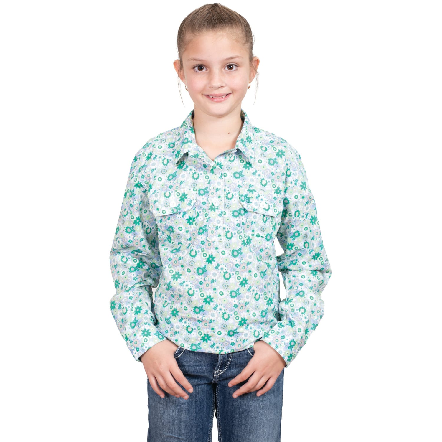 Just Country Kids Shirts M / Jacaranda Just Country Girls Harper Shirt Jacaranda Daisies
