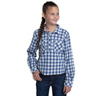 Just Country Kids Shirts XS / True Blue/White Check Just Country Shirt Girls Harper Half Button