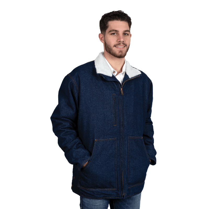 Just Country Mens Jumpers, Jackets & Vests S / Dark Indigo Just Country Jacket Mens Diamantina Sherpa Denim